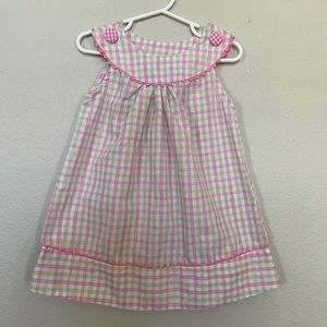 Banana Split Picnic Plaid Gingham Southern Dress size 2T